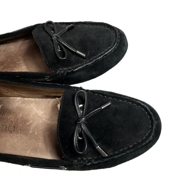 Vionic Virginia Black Suede Leather Moccasin Comfort Loafer Flats Size 8 - Picture 5 of 7